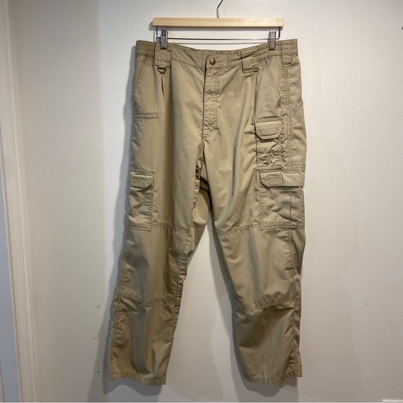 5.11 Tactical Beige Ripstop Cargo Taclite Pro Pants Mens 34x29.5 (Tag 36x32) - Picture 2 of 12